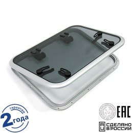 Люк палубный Альбатрос распашной 600х800 мм дымчатый (030841Т)